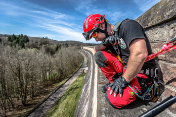 Manoeuvre sur barrage